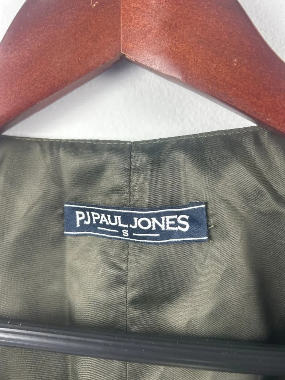 PJ Paul Jones Men's Green Herringbone Tweed Vest Size S